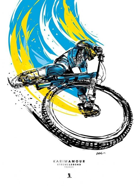 Bmx Illustration, Bicycle Artwork, Cycling Artwork, Bike Artwork, Bicycle Illustration, Bicycle Tattoo, Mountain Bike Art, Typography Shirt Design, Sports Illustration