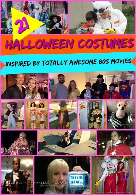 Coolest 1000+ Homemade Costumes You Can Make! Best 80s Halloween Costumes, 1980s Movies Costumes, Desperately Seeking Susan Costume, Halloween Costumes 80s Movies, 80 Movies Costumes Halloween, 80s Movie Characters Costumes, Iconic 80s Movies Costumes, 80s Themed Halloween Costumes, 80s Horror Movies Costumes