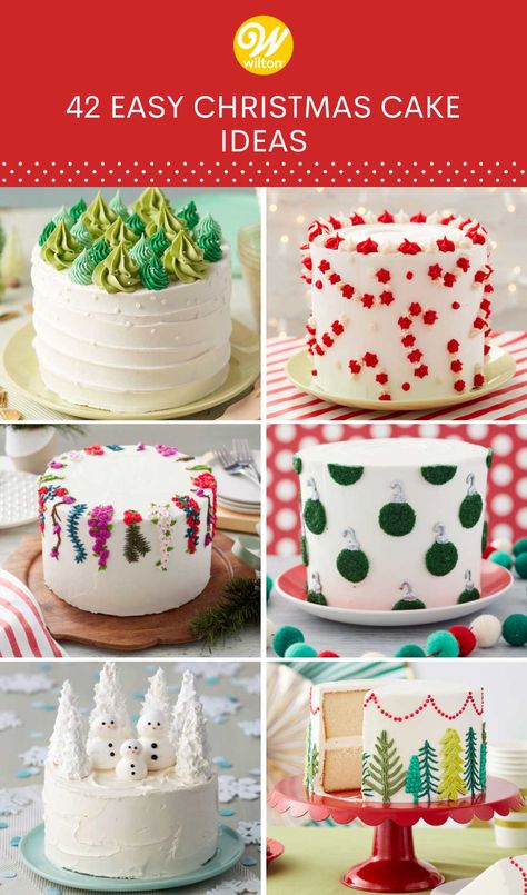 We’ve compiled our best Christmas cake ideas and recipes of the season, all sweet enough to warm even the Grinch’s heart. Xmas Cakes Decoration, Christmas Cake Royal Icing Decoration, Decorating Christmas Cakes Ideas, Peppermint Cake Decoration, Christmas Cake Decorating Ideas Simple, Things To Make In A Springform Pan, Holiday Cakes Christmas Decorating, Christmas Cake Elegant, Christmas Cake Decorated