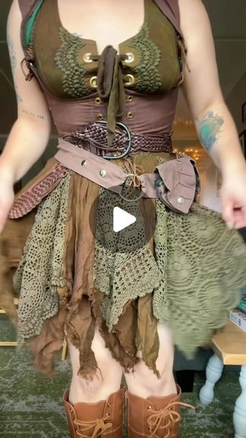 Ren Fair Dark Fairy, Nature Fairy Craft, Magical Costumes, Ren Faire Women Costume, Summer Ren Faire Outfit, Faerie Ren Faire, Ren Fest Outfits Diy, Ren Fair Skirt, Dnd Cosplay Ideas