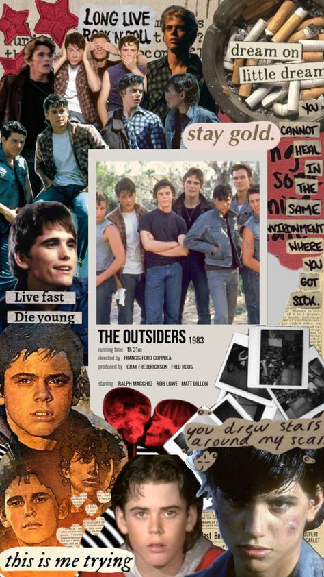 Greaser Aesthetic Wallpaper, Greaser Aesthetic, The Outsiders Cast, The Outsiders Greasers, 1980s Movies, Dallas Winston, The Outsiders 1983, Matt Dillon, Ralph Macchio