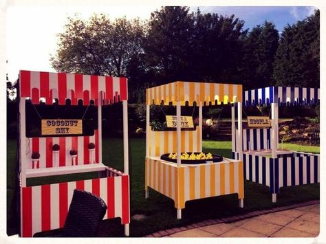 Fun Fair Stall Decoration Ideas, Carnival Stall Ideas, Stall Ideas For College Fest, Carnival Decorations Diy, Carnival Booth Ideas, Fun Fair Party, Carnival Decorations Ideas, Stall Decoration Ideas Fair, Carnival Theme Decor