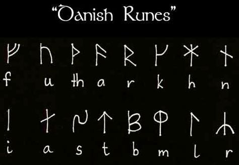 Danish Runes Danish Runes, Simple Alphabet, Rune Alphabet, Ancient Alphabets, Ancient Runes, Runic Alphabet, Alphabet Symbols, Ancient Languages, Writing Systems