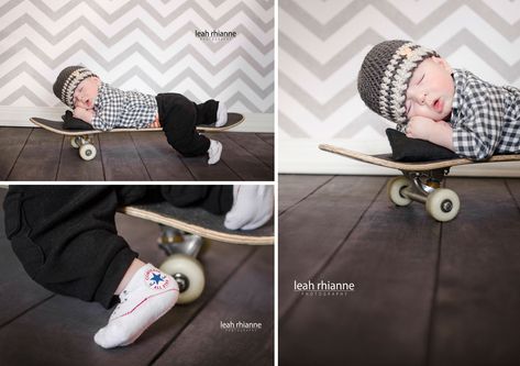 Baltimore newborn portraits by Leah Rhianne Photography #skateboard #baby Photography Skateboard, 8 Month Baby, Newborn Stroller, Monthly Baby Pictures, Newborn Photography Boy, Baby Photoshoot Boy, Baby Care Tips, Newborn Shoot, Newborn Portrait