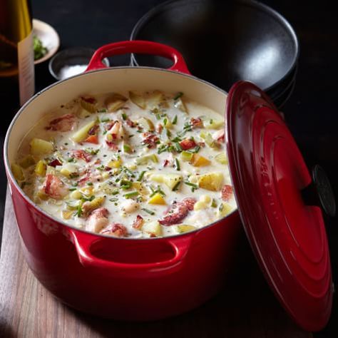 Lobster Corn Chowder, Lobster Chowder, William Sonoma Recipes, Seafood Lobster, Keto Seafood, Corn Chowder Recipe, Chowder Recipe, Creamed Potatoes, Soup And Stew