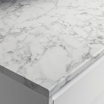 Wickes Laminate Worktop - Marmo Grigio 600mm x 28mm x 3m | Wickes.co.uk Marble Effect Kitchen Worktops, Stone Laminate, Marble Worktops, Laminate Worktop, Laminate Kitchen, Laminate Colours, Laminate Countertops, Kitchen Worktop, Kitchen Room Design