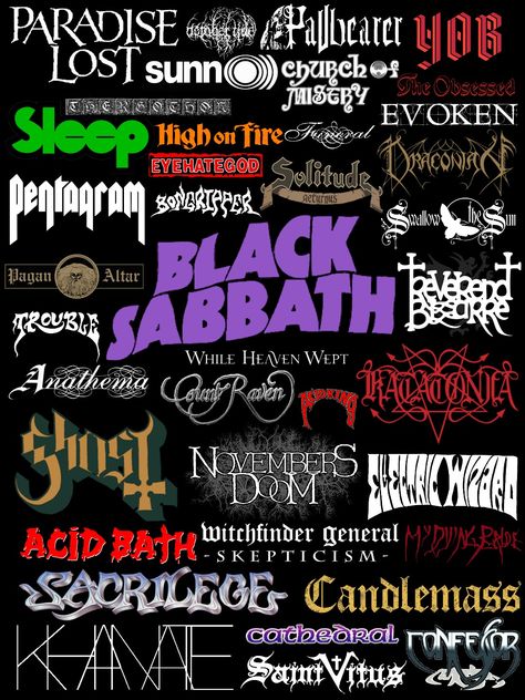 Heavy Metal Bands Logo, Grunge Band Logos, Types Of Metal Music, Metal Subgenres, Fonts Hand Lettering, Best Canva Fonts, Fonts Dafont, Doom Metal Bands, Fonts Canva