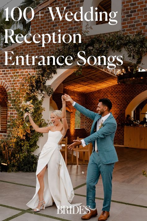 Looking for wedding entrance songs? Here are 100 classic, modern, and fun tunes for the wedding party's grand entrance at the wedding reception. // Photo: Sarah Anne Photography Wedding Party Songs Dance Receptions, Bridal Party Walk In Songs Reception, Entrance Songs For Bride And Groom, Wedding Party Introduction Songs, Bridal Party Reception Entrance Songs, Grand Entrance Wedding Songs, Bride And Groom Entrance Songs, Bridesmaid Entrance Songs, Bridal Party Entrance Songs