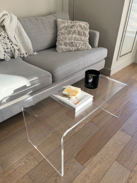 Obsessed with the coffee table. I live in a small studio in New York and its the perfect size and design for my apartment. It opens up and brightens the room, get so many compliments on it! Link below! Glass Coffee Table, Modern Tempered Clear Coffee Tables Decor for Living Room, Easy to Clean and Safe Rounded Edges Clear Coffee Table Overstock, Acrylic Coffee Table Living Rooms, Modern Retro Living Room, Mini Coffee Table, Glass Table Living Room, Coffee Table Overstock, Clear Coffee Table, Modern Waterfall, Lucite Table