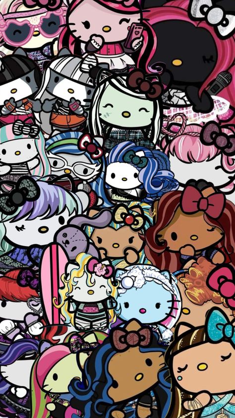 High Posters, Monster High Room, Soft Kidcore, Hello Kitty Wallpaper Hd, Halloween Wallpaper Cute, Monster High Pictures, Walpaper Hello Kitty, Hello Kitty Images, Sailor Moon Wallpaper