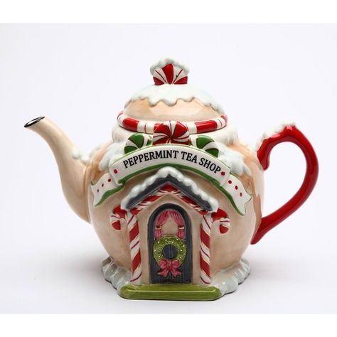 You'll love the Santa's Village Ceramic Teapot at Wayfair - Great Deals on all Kitchen & Tabletop products with Free Shipping on most stuff, even the big stuff. Candy Cane Tea, Novelty Teapots, Santa's Village, Peppermint Candy Cane, Tea For One, Ceramic Teapot, Peppermint Tea, Fine Ceramic, Teapots And Cups