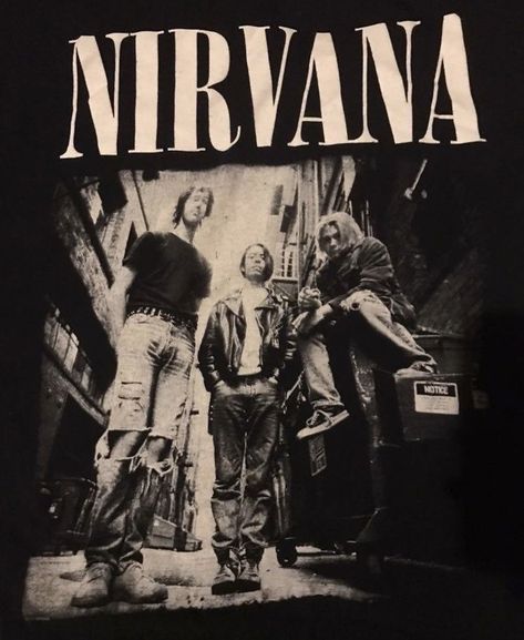 Nirvana, Band, Music, T Shirt, Black