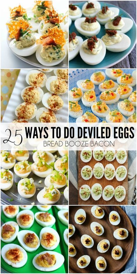 I swear I could eat deviled eggs by the dozen. They're the most poppable, little bites of awesomeness ever! So we're showing you 25 Ways to Do Deviled Eggs to make your taste buds sing! Deviled Egg Flight, Egg Flight, Deviled Egg Recipes, Sriracha Deviled Eggs, Deviled Eggs Recipe Easy, Black Color Hairstyles, Dump Recipes, Bread Booze Bacon, Devilled Eggs Recipe Best