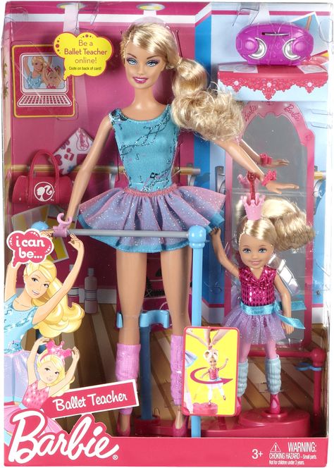 Barbie I Can Be Doll, Teacher Barbie, Barbie I Can Be, Ballet Teacher, Doll Videos, Barbie 2000, Barbie Doll Set, Barbie Sets, Barbie Family