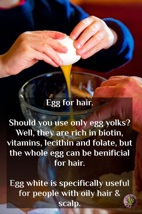 Some people use only egg yolks in hair care, but egg white has benefits too. Though it's better to rinse it with cool water instead of too warm. #YourBeautyHair #natural #haircare #eggs #naturalbeauty #eggsforhair #hairgrowth Egg For Hair, Morning Routine Checklist, Healthy Lifestyle Habits, Turmeric Benefits, Egg Yolks, Natural Haircare, Health Knowledge, Egg White, Whole Eggs