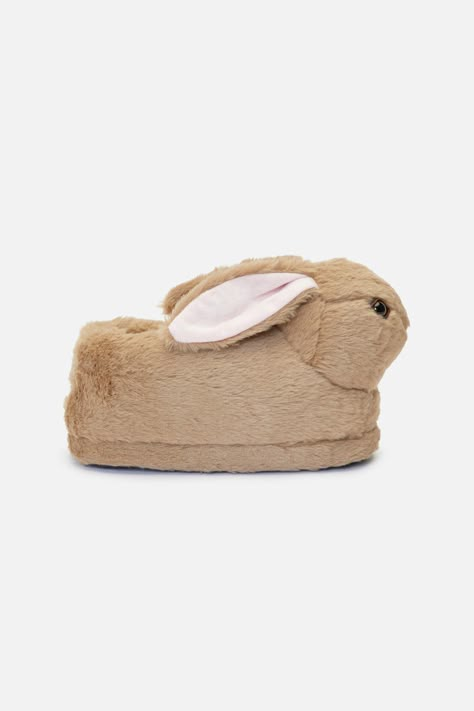 tan Novelty Slippers, Bunny Shape, Fun Slippers, Bunny Slippers, Bunny Design, Cute Slippers, Princess Highway, Floppy Ears, Bunny Designs