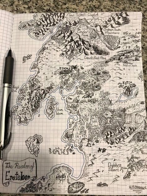 Ideas For Your Sketchbook, Sketchbook Aesthetic, Map Sketch, Fantasy Map Making, Fantasy World Map, Writing Fantasy, Dungeon Maps, D D Maps, A Notebook