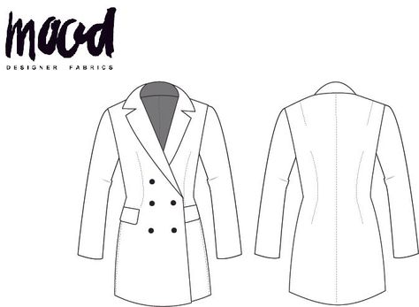 The Setaria Dress - Free Sewing Pattern - Mood Sewciety Free Sewing Patterns Mood, Free Blazer Sewing Pattern, Mood Free Sewing Patterns, Blazer Dress Sewing Pattern, Mood Free Sewing Patterns Dress, Blazer Dress Pattern Drafting, Mood Fabrics Free Pattern Skirt, Mood Fabrics Free Pattern Coat, Blazer Sewing Pattern