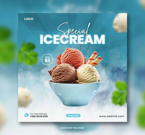 Malayalam Poster, Ice Cream Social Media, Post Banner Design, Fast Food Advertising, Cake Poster, Ice Cream Banner, Ice Cream Background, Restaurant Flyers, Product Flyer