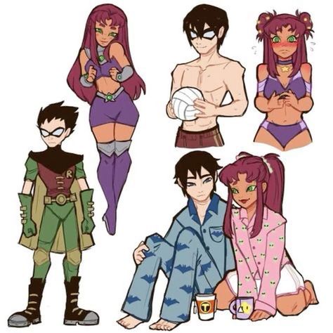 Teen Titans Character Sheet, Candace Flynn Fanart, Teen Titans Redesign, Jinx Teen Titans Go Fanart, Nightwing And Starfire Matching Icons, Star Fire Art, Starfire Inspired Outfits, Starfire And Robin Fanart, Dickkory Fanart