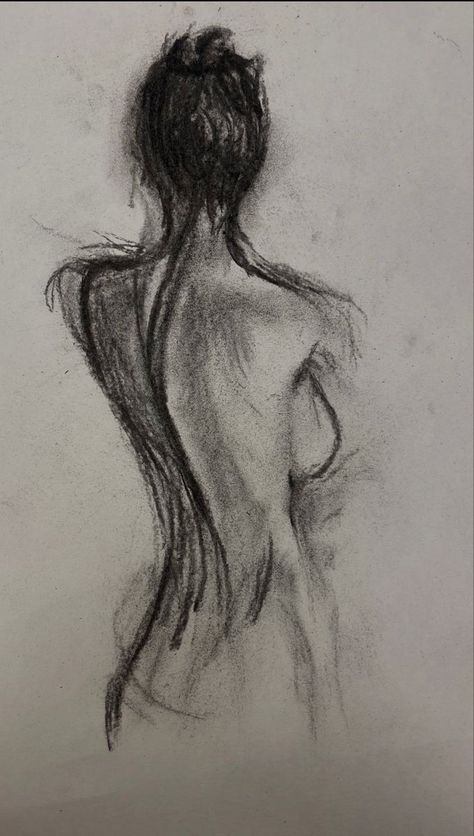 Meaning Full Art Sketches, Womens Figure Drawing, Woman Charcoal Drawing, Charcoal Anatomy Drawing, Body Sketches Female Realistic, Figure Drawings Sketches, Drawing Women Poses, Pencil Nude Sketch Art, Charcoal Artwork Sketches