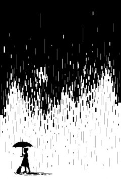 Pixel rain Pixel Rain, Umbrellas Art, Umbrella Pictures, Designer Graphic Tees, Umbrella Art, Fantasy Island, Monochrome Prints, Under My Umbrella, Alternative Art