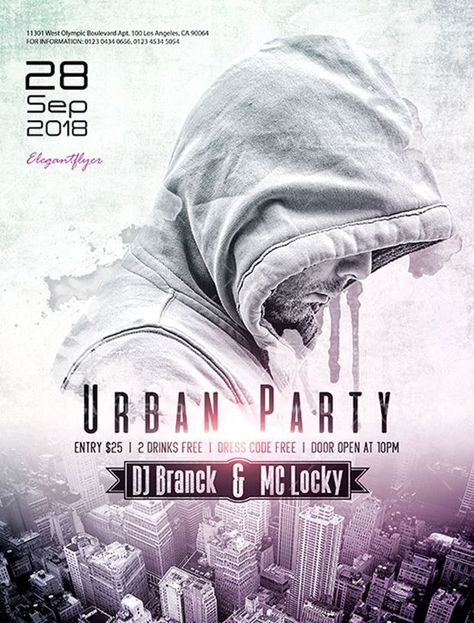 Urban Party – Free Flyer PSD Template Urban Party, Dj Flyer, Flyer Inspiration, Free Psd Flyer Templates, Flyer Free, Free Psd Flyer, Creative Flyer Design, Psd Flyer Templates, Graphic Design Flyer