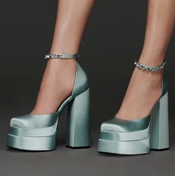 Tiffany Girls, Versace Heels, Heels Aesthetic, Dr Shoes, Versace Shoes, Sydney Sweeney, Mombasa, Fancy Shoes, Shoe Inspo