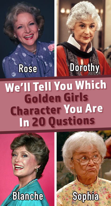 We'll Tell You Which Golden Girls Character You Are In 20 Questions Golden Girls Outfit Ideas, Golden Girls Outfits, Golden Girls Costume, Golden Girls Aesthetic, Gilmore Girls Quizzes, Golden Girls Quiz, Golden Girls Costumes, Birdcage Planter, 80s Characters