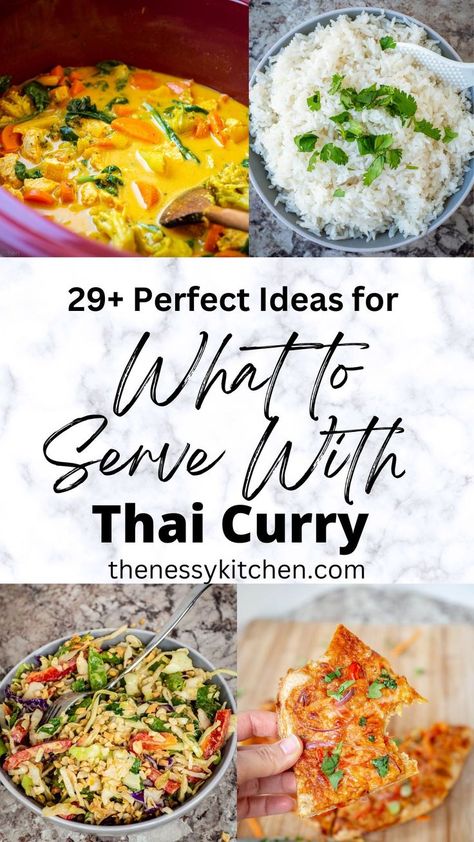 Sides For Thai Food, Thai Food Side Dishes, Thai Curry Side Dishes, Curry Dishes Thai, Thai Side Dishes Veggies, Sides For Curry, Easy Thai Curry Recipes, Sides For Curry Dishes, Thai Vegetable Side Dish