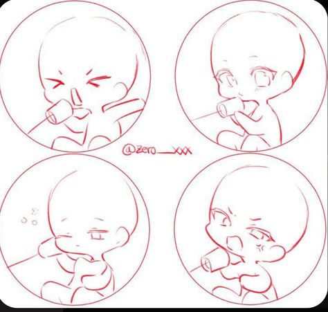 Chibi Sketch, Creative Drawing Prompts, Drawings Of Friends, 캐릭터 드로잉, Drawing Expressions, Chibi Drawings, Anime Drawings Tutorials, Creative Drawing, Art Tutorials Drawing