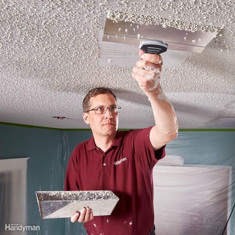 Condo Makeover, Removing Popcorn Ceiling, Homemade Toilet Cleaner, Clean Baking Pans, Tongue And Groove Ceiling, Cleaning Painted Walls, Handy Man, Ceiling Texture, Popcorn Ceiling