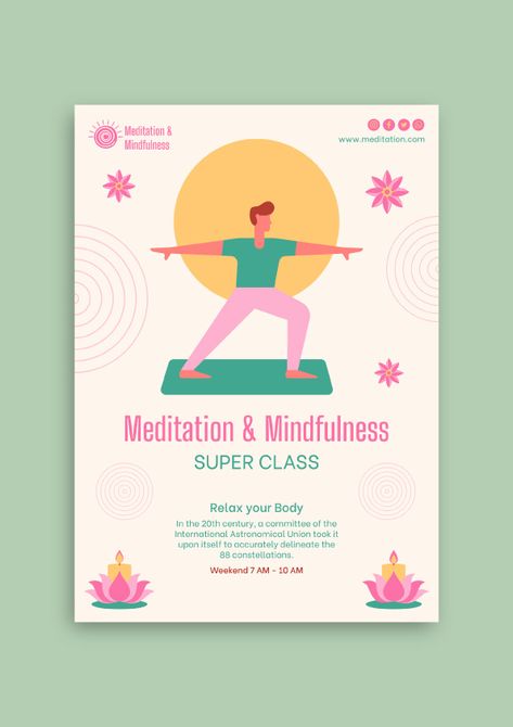 Leaflet Design, Yoga Flyer, Holistic Center, Online Flyers, Graphic Design Flyer, Child Therapy, Plakat Design, Event Flyer, Event Poster