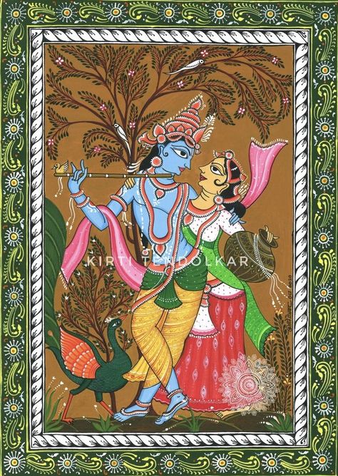 Radha Krishna Painting, Phad Painting, God And Goddess, Kalamkari Painting, Indian Art Gallery, Art Painting Tools, Pichwai Paintings, Beautiful Art Paintings, Indian Painting