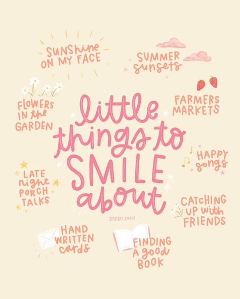 So many reasons to smile ☀️🫶 What else do I need to add to this list?? #pippipostquotes #somanyreasonstosmile #happylist #handletteredlist #procreatelettering Happy Quote Aesthetic, Smile Quotes Happy, How To Retire Early, Encouragement Posters, August Quotes, Simplicity Quotes, Mindfulness Art, Happy Quotes Smile, Retire Early