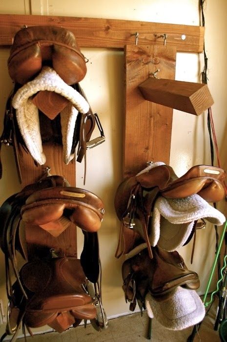 Tack Room Organization, Horse Tack Rooms, Saddle Racks, Saddle Stand, Saddle Rack, Horse Barn Plans, Horse Facility, Dream Barn, Barn Design