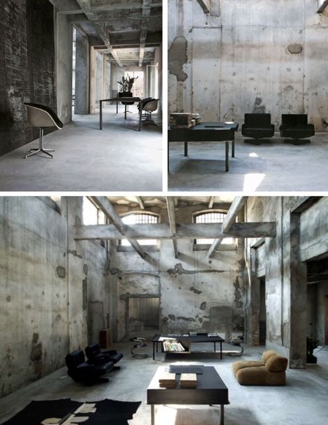 Old warehouse living Industrial Interior Design, Industrial Interiors, Urban Industrial Decor, Vincenzo De Cotiis, Warehouse Living, Industrial Style Decor, Concrete Walls, 카페 인테리어 디자인, Industrial Living