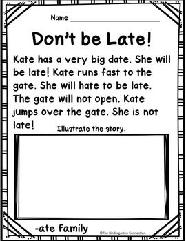 Fluency passages for early readers! These passages focus on CVCe word families - 39 passages and fluency phrases! Great for K-1! Cvce Activities, Reading Fluency Passages, Phonics Reading Passages, Reading Comprehension Kindergarten, Fluency Passages, Preschool Reading, Cvce Words, Family Story, Long Vowels