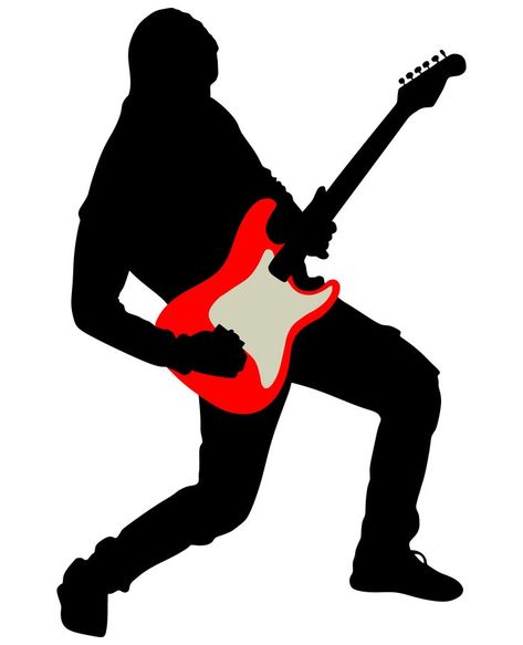 Guitarist Art, Guitar Silhouette, Vinyl Record Crafts, Guitar Vector, Adidas Art, Guitar Drawing, David Zepeda, Graphic Design Images, Photo Board