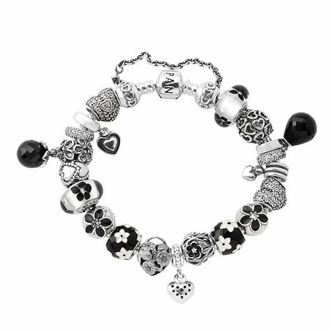 Pandora Black Tie Affair Bracelet Black Tie Jewelry, Tie Jewelry, Pandora Bracelet Ideas, Pandora Black, Pandora Bracelet Designs, Vintage Diamond Jewelry, Pandora's Box, Designer Bracelets, Bracelet Pandora