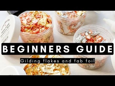 (435) Beginners Guide: How to use Gilding Flakes and Fab Foil | #papercraft #cardmaking #gildingflakes - YouTube Craft Foil, Gold Foil Art, Best Glue, Flea Market Flip, Stamp Tutorial, Shimmer Shine, Gel Medium, Card Techniques, Foil Art