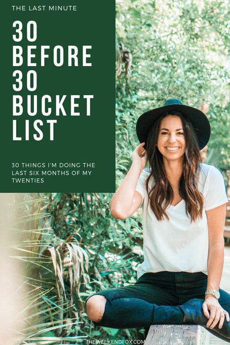 30 Before 30 Bucket List // 30 things to do before 30, bucket list ideas, almost 30 #bucketlist #before30 #30thbirthday #bucketlistideas #floridablogger #millennial #travelblogger #theweekendfox 300 By 30, 30s Bucket List, Bucket List Ideas Before 30, Single Bucket List, 30 Before 30 List Ideas, 30 By 30 Bucket List, 30 Before 30 Bucket List, Things To Do Before 30, 30 Things To Do Before 30