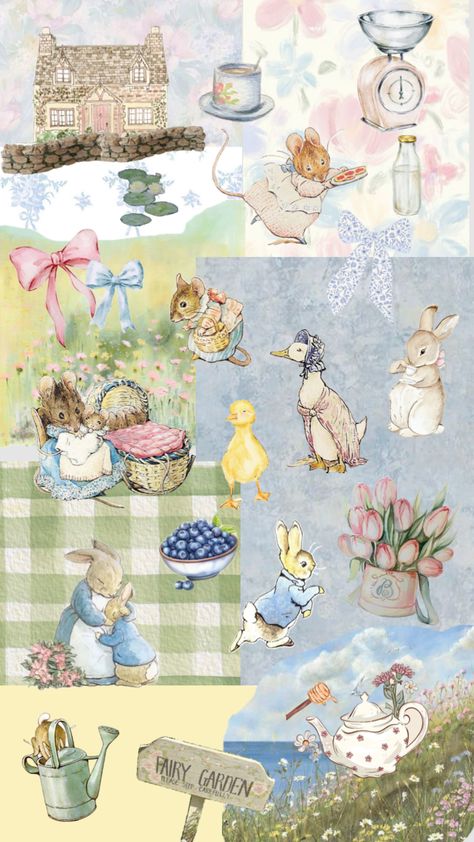 #beatrixpotter #cottagecore Peter Rabbit Aesthetic, Peter Rabbit Wallpaper, Rabbit Aesthetic, Beatrix Potter Nursery, Mac Backgrounds, Iphone Wallpaper Preppy, Rabbit Wallpaper, Iphone Wallpaper Stills, Bookmark Printing