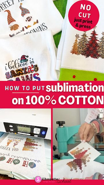 How to Do No-Cut Sublimation on 100% Cotton T-Shirt How To Sublimate On 100% Cotton, Sublimating On Vinyl, Sublimating On Canvas, How To Sublimate On Cotton, How To Sublimate, Sublimation On Cotton T Shirts, How To Sublimate A Shirt, Sublimation Ideas T Shirts Design, Diy Sublimation Printing