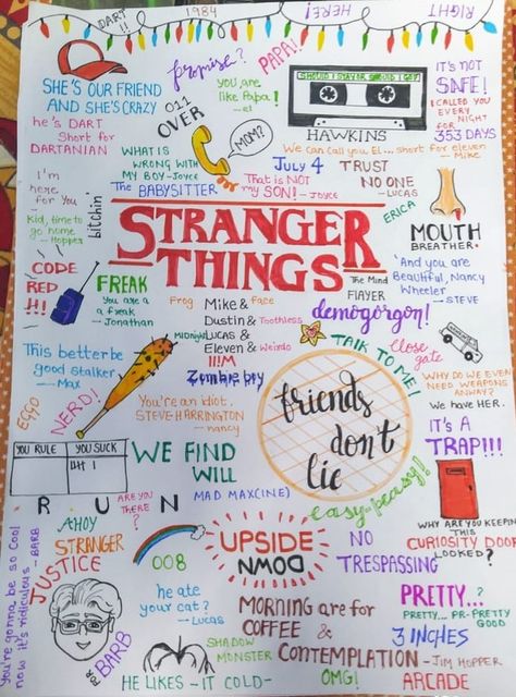 Stranger Things Drawings Ideas, Stranger Things Doodles, Stranger Things Wall, Stranger Things Merch, Journal Inspiration Writing, Stranger Things Poster, Bulletin Journal Ideas, Stranger Things Kids, Stranger Things Tv