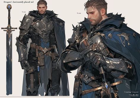 Male Fantasy Armor, Fantasy Armor Male, Arcane Knight, Paladin Armor, Anime Witch, Animation Art Sketches, Concept Clothing, Leather Armor, 캐릭터 드로잉