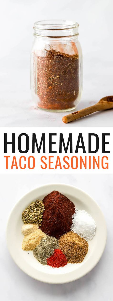 A staple recipe for homemade taco seasoning that’s flavorful, super easy to whip up and delicious on everything from meat and veggies to rice, salads and beans. Best Taco Seasoning, Taco Meat Seasoning, Gluten Free Taco Seasoning, Taco Spice Blend, Tacos Fish, Taco Seasoning Ingredients, Diy Taco Seasoning, Tacos Chicken, Make Taco Seasoning