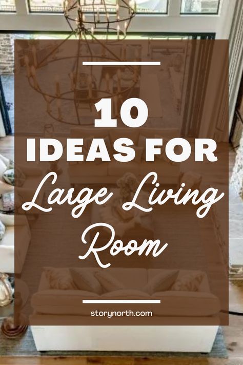 Maximize your large living room space with these 10 ideas that are sure to impress. From statement pieces to clever storage solutions, we've got you covered! #largelivingroom #designideas #interiordecorating #homeimprovement #maximizingspace #livingroomlayout #homedesign Arrange Furniture In Large Living Room, Lots Of Seating Living Room, Ideas For Big Living Rooms, How To Fill Big Living Room Space, Large Room Lighting Ideas, Lower Level Living Room, Couch For Large Living Room, Extra Large Living Room Ideas, How To Style Large Living Room