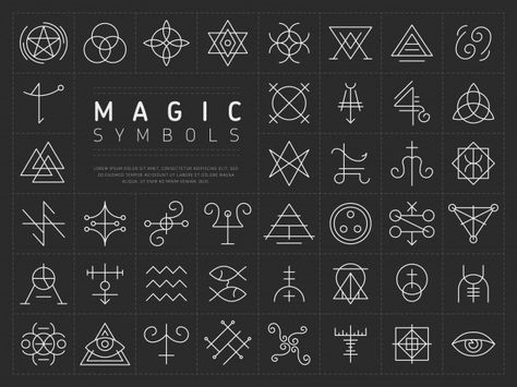 Free Vector | Hand drawn palmistry concept Hipster Icons, Dark Gray Background, Esoteric Symbols, Occult Tattoo, Magic Crafts, Dark Grey Background, Occult Symbols, Magic Symbols, Tattoo Set