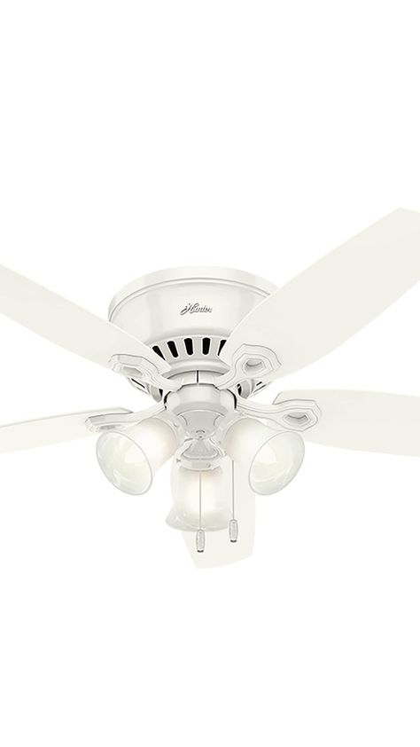 Breathe new life into your home decor! This sleek and energy-efficient Hunter Fan Company Ceiling Fan brings a touch of sophistication to any room Elegant Ceiling Fan, Low Profile Ceiling Fan, Ceiling Fan Bedroom, Hunter Fan, Bedroom Ceiling, Fan With Light, Ceiling Fan With Light, Energy Efficient, Energy Efficiency